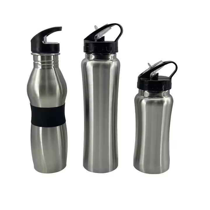 350ml 500ml 750ml Single Wall Stainless Steel Sport Water Bottle