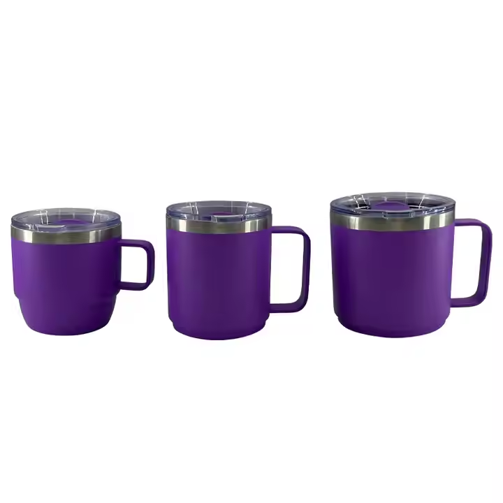 Stackable Double Wall Insulated Stainless Steel Coffee Mug