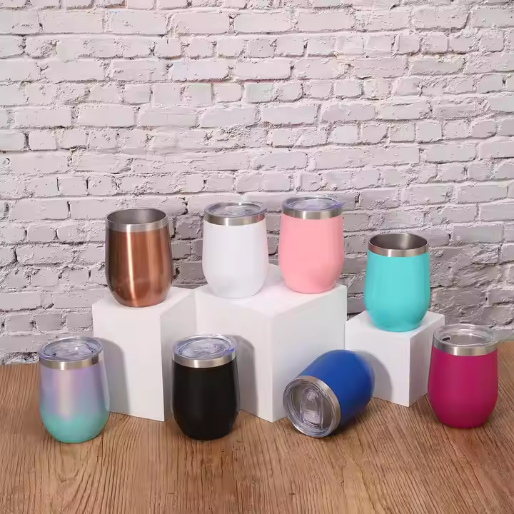 12oz Egg Shape Stainless Wine Tumbler