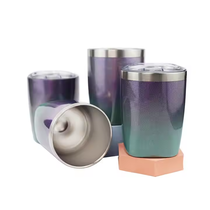 360ml Wine Tumbler With Lid and Straw