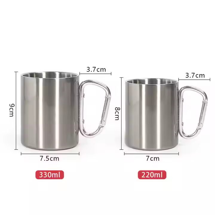 Stainless Steel Tumbler With Carabiner Handle